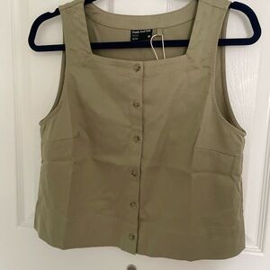 BNWT - Frank & Oak button up sleeveless top - size M